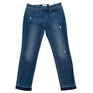 NWT SONOMA ANKLE MID RISE SKINNY LEG BLUE DENIM JEANS, SIZE 8R